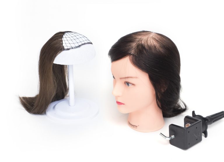 Mannequin Head | Brunette "Half Hair" Practice Piece